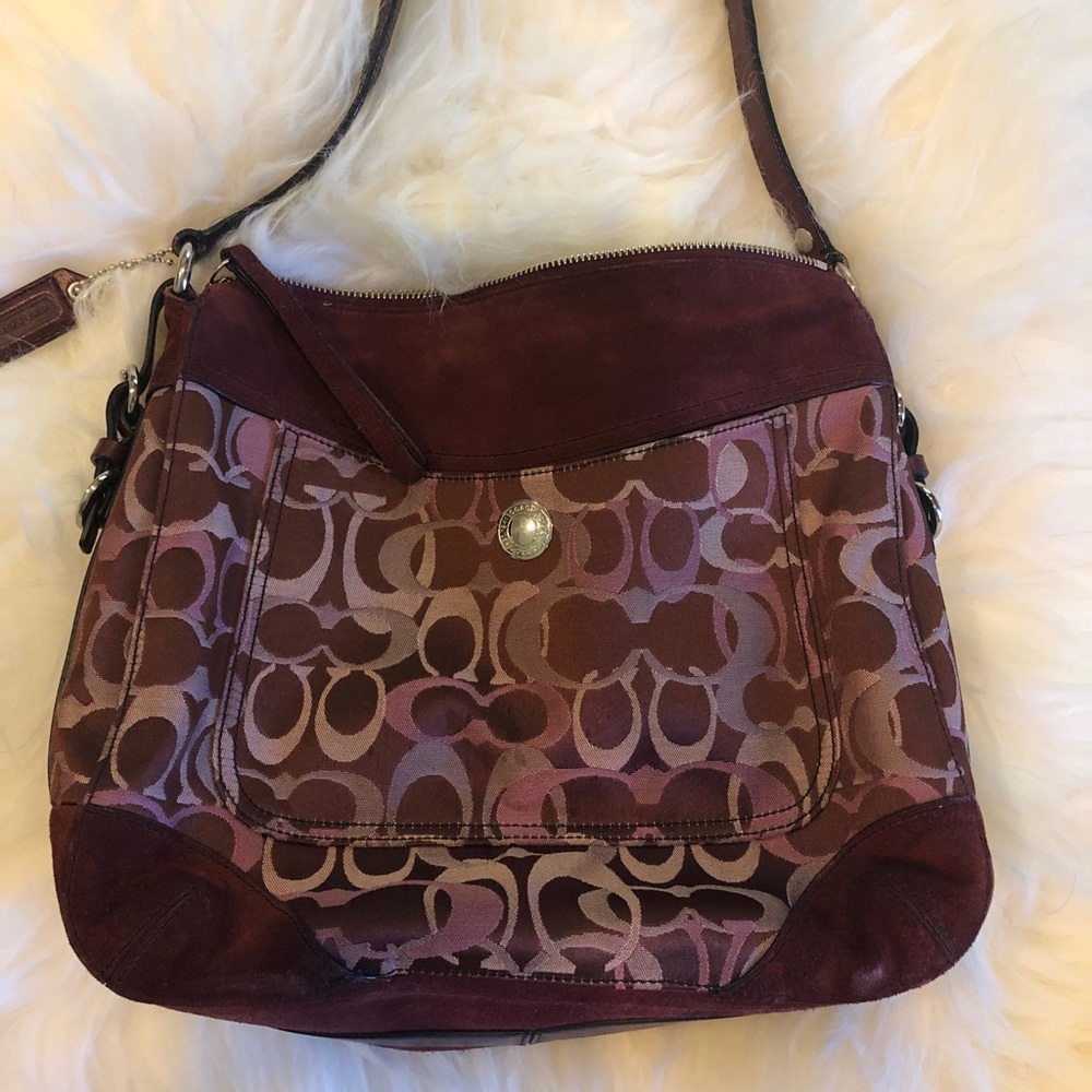 MAROON COACH PURSE